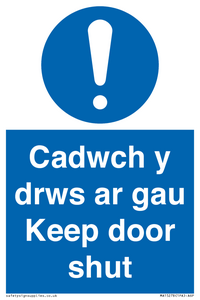 Cadwch y drws ar gau Keep door shut